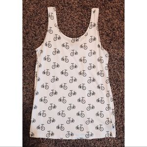 Bicycle print graphic tank top